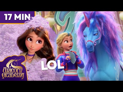 THE FUNNIEST MOMENTS 🤪 from Unicorn Academy Season 1! | Funny Cartoons for Kids