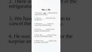 Not vs No Quiz | Avoid Common English Grammar Mistakes & Speak More Correctly Every Day!