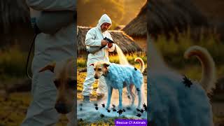 A dog is in pain being attacked by parasites on its body #dog #animal #parasite #wildlife #shorts