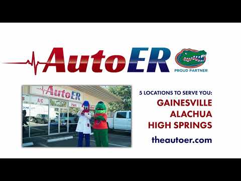 Auto ER Featuring UF Mascot Albert the Alligator and Auto ER's very own Dr. C. More Miles