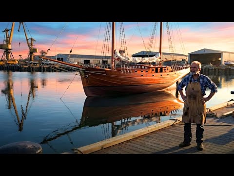 Building a Wooden Sailing Yacht by Hand – Slow Hull Fairing and Leak Tests, No Shortcuts | ASMR