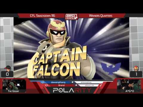 CFL Smackdown 116 WiiU - The Gount (Ryu) vs A*G*O (Falcon) - Winners Quarters