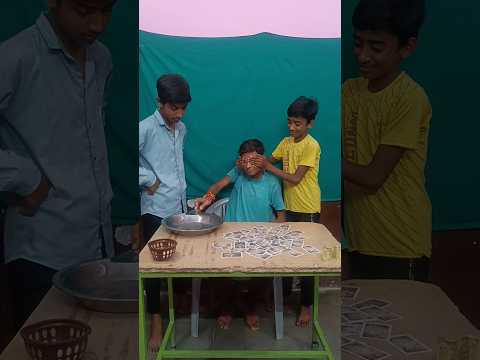 : "Blindfolded Spoon Card Pickup Challenge #viral #challenge #shortvideo #shorts