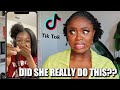 REACTING TO 4C HAIR TIK TOK VIDEOS... DID SHE REALLY DO THIS??!