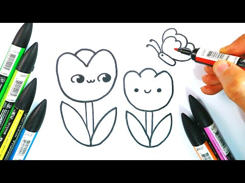 Learn to Draw and Color a Cute Flower