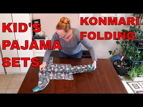 konmari fold children's pajamas / kid's pj's. Fold...