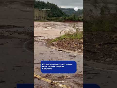 Ponte segue submersa após cheia do Rio das Antas na Serra Gaúcha#shorts