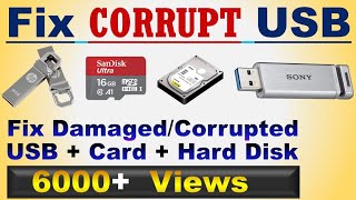 Fix corrupted flash drive | How to fix damaged usb | Fix corrupted memory card | IT Adobe