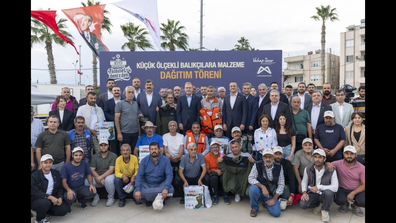 BAŞKAN SEÇER, ‘KÜÇÜK ÖLÇEKLİ BALIKÇILARA MALZEME DAĞITIM TÖRENİ’NE KATILDI