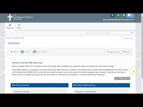CMIF Dashboard Training - Temporary Search Users