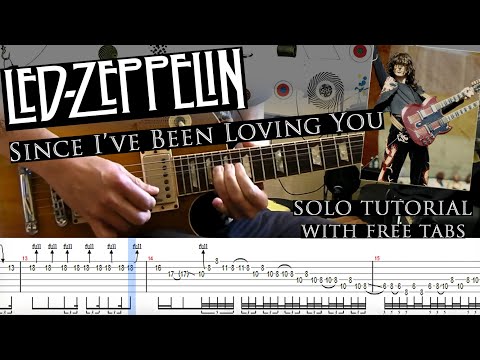 Led Zeppelin - Since I've Been Loving You guitar solo lesson (with tablatures and backing tracks)