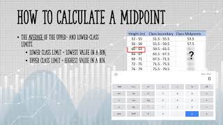 How to Find Midpoint / Class Mark for Frequency Distribution Table
