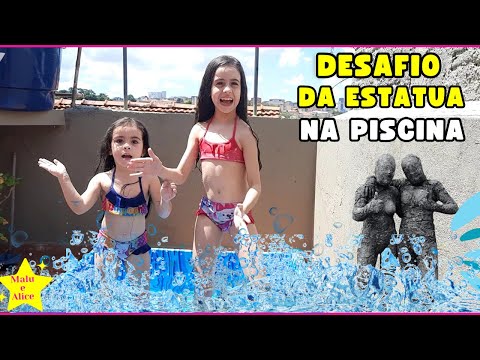 Havuzdaki meydan okuma, Malu ve Alice ile havuzdaki heykel için oynamak