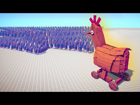 SUPER TROJAN HORSE (CHICKEN) 🔥 vs ⚔️ 200x MELEE ARMY / Totally Accurate Battle Simulator ( TABS )