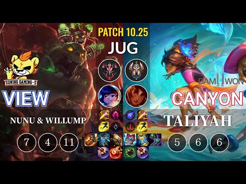 SG-S View Nunu & Willump vs DWG Canyon Taliyah Jungle - KR Patch 10.25