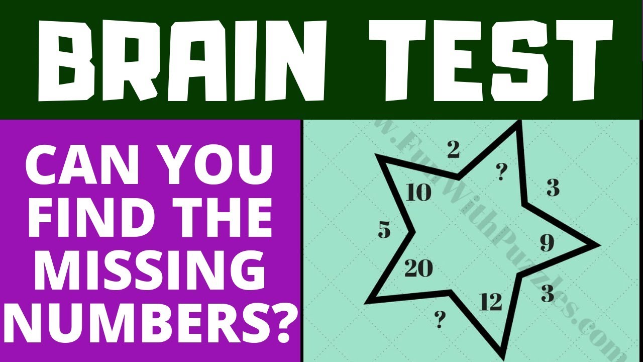 Missing Numbers Star Brain Teasers | #Maths #Logic Brain Test