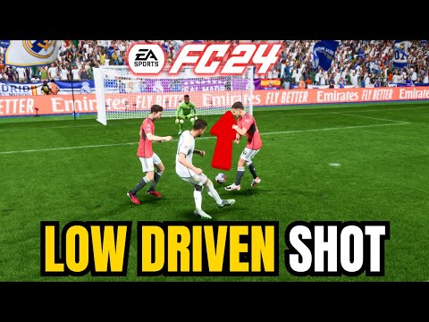 How to Low Driven Shot in FC 24 - Low Shots in EA Sports FC 24 #fc24