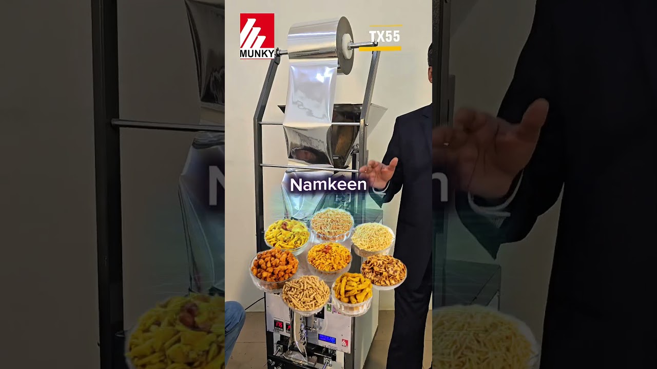 Low Cost, Small Automatic Pouch Packing Machine: Model TX55 | Munky Packing Machines