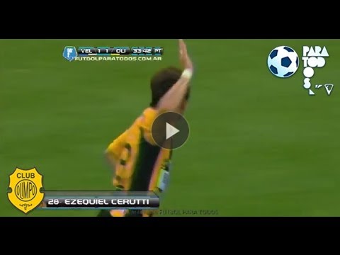 Gol de Cerutti. Vélez 1 - Olimpo 2. Fecha 11. Torneo Inicial 2013. Fútbol Para Todos.