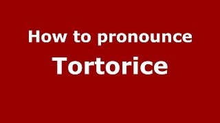 How to pronounce Tortorice