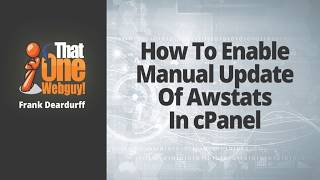 how to enable manual update of awstats in cPanel