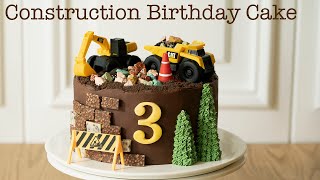 우리 아이가 반한 케이크 초콜릿 케이크/Construction Birthday Cake: The Little Boy loves Construction machines.