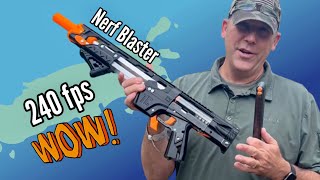 INSANELY POWERFUL NERF GUN FIRES AT 240 FPS!