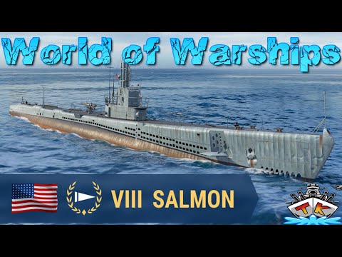 "Salmon" US Uboot T8 angespielt in World of Warships Salmon Gameplay Deutsch