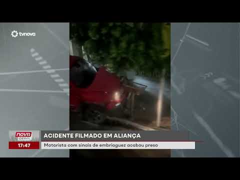 Motorista com sinais de embriaguez é preso após acidente filmado em Aliança | #NovaGeral