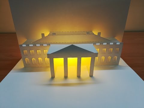3d White House | pop up card designer | paper art | Origami Architecture｜kirigami art | 3d白宮彈出卡片