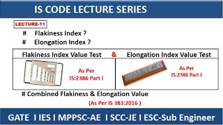 Flakiness index value & Elongation index value test of aggregate as per IS 2386 Part-1