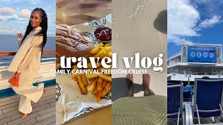 TRAVEL VLOG: First Family Vacation | carnival freedom cruise to the bahamas & bimini!