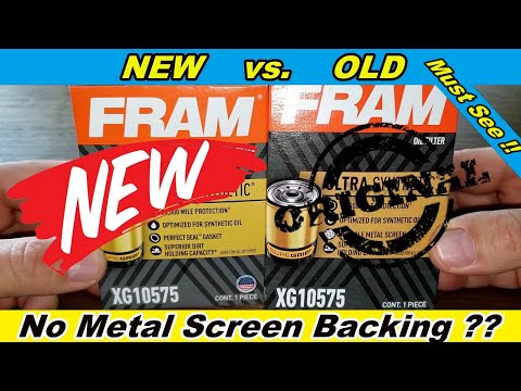 New Fram Ultra Oil Filter Cut Open XG10575 vs. Old Fram Ultra XG10575 Oil Filter Cut Open