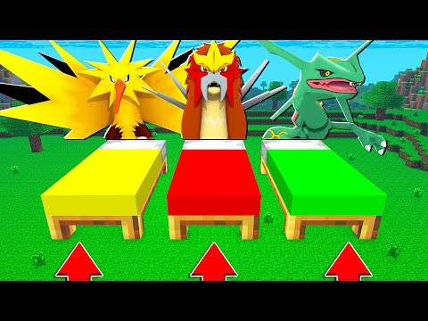 DURMA NA CAMA DE POKEMON LENDARIO E VIRE MESTRE POKEMON - MINECRAFT PIXELMON MOD