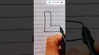 How to write letter 'L' in bubbles style