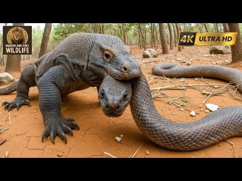 Komodo Dragon vs King Cobra: The Wild's Most Fierce Battle for Survival. Part 1 #WildlifeBattle