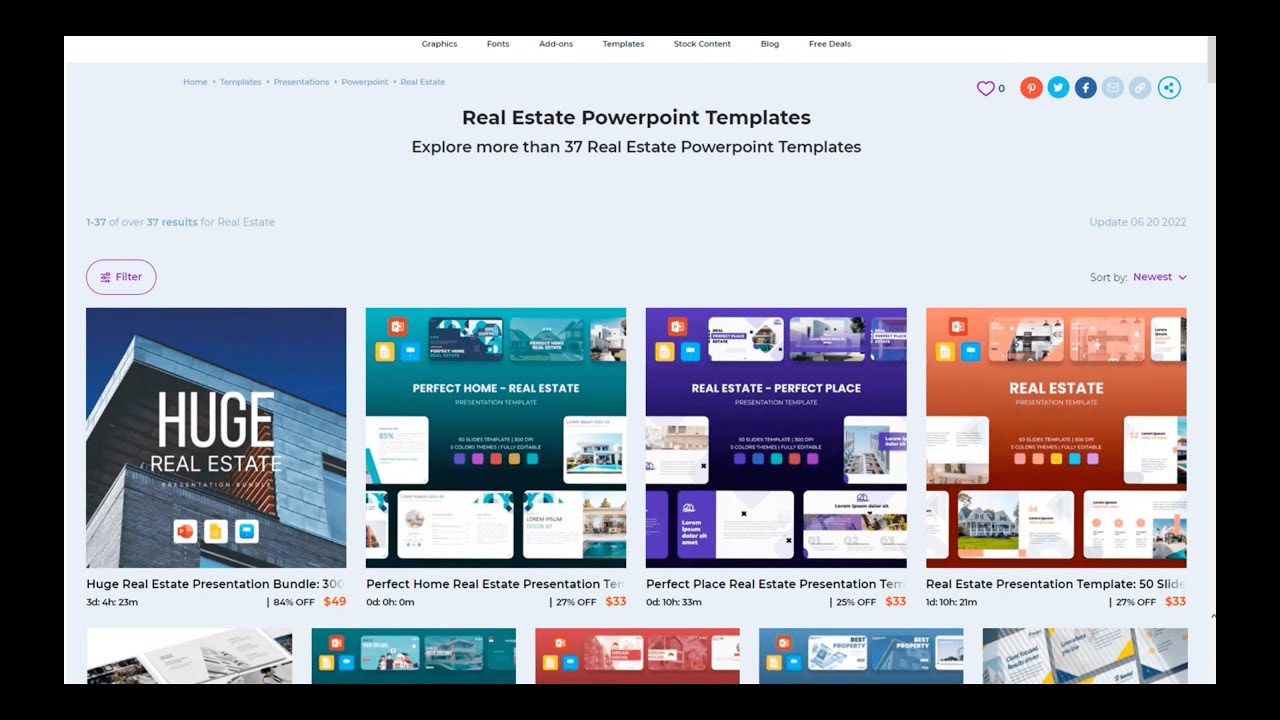 Best Real Estate PowerPoint Templates - MasterBundles