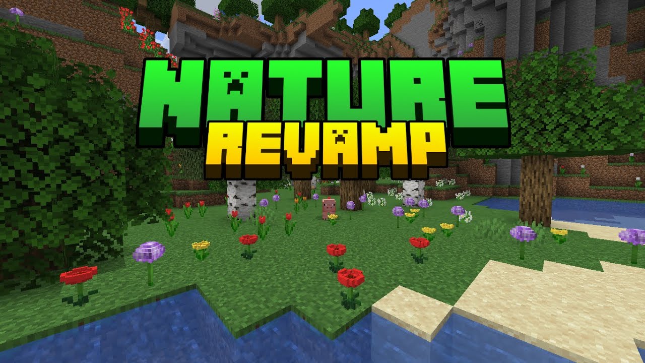 Nature Revamp - 3D Models for Minecraft's Flowers, Fungus, and More! | Vanilla Comparison Trailer - YouTube