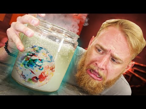 How Much Saliva Would Dissolve A GIANT Jawbreaker?! Video