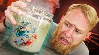 How Much Saliva Would Dissolve A GIANT Jawbreaker?!