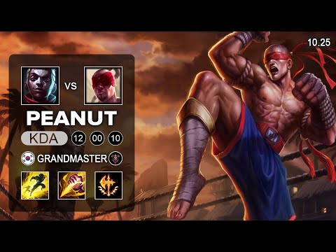 Peanut Lee Sin Jungle vs Ekko - KR Grandmaster Patch 10.25