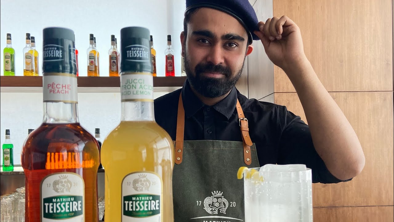The French Collins with Mathieu Teisseire Peach Syrup