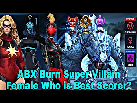 ABX Burn Super Villain Female | Supergiant VS Moonstone VS Captain Marvel - Marvel Future Fight