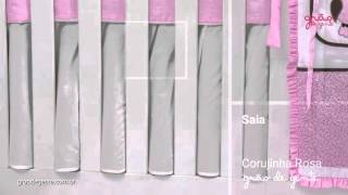 Saia para Berço Corujinha Rosa | Ref: 52026