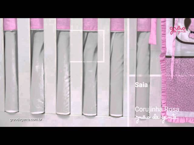 Saia para Berço Corujinha Rosa | Ref: 52026