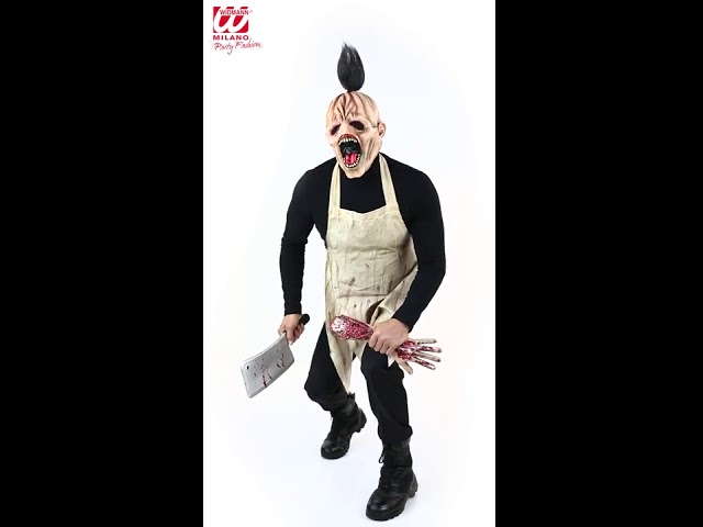Vídeo relacionado con Disfraz de Carnicero de Halloween, Disfraces de Terror de Set, Incluye Delantal Sangriento, Gorro de Cocinero, Guantes, Cuchillo de Utilería y 30 Tatuajes, para Halloween, Karneval, Fiesta (B)