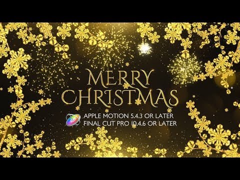 Apple Motion Template: Golden Christmas Wishes - Apple Motion + Free Font Download