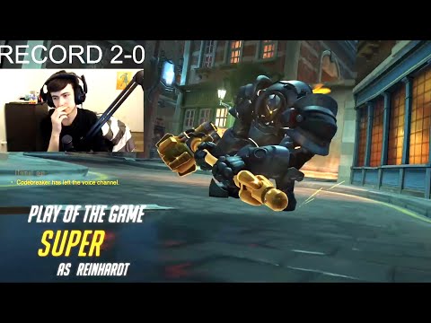 SF Shock Super Reinhardt God! POTG! [ Overwatch Season 29 Top 500 ]