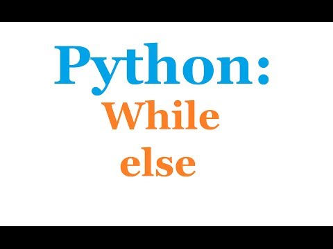 Python Programming Tutorial While Else