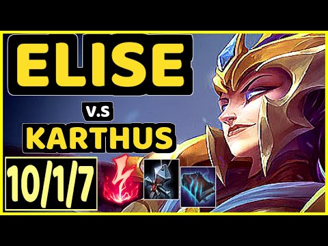 SIRT (ELISE) vs KARTHUS - 10/1/7 KDA JUNGLE CHALLENGER GAMEPLAY - BR